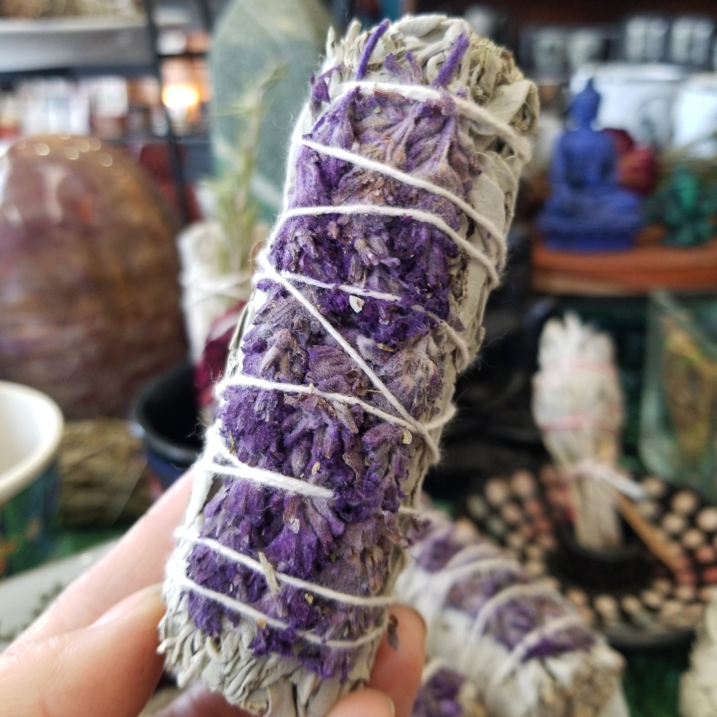 White Sage with Lavender Smudge Bundle 4"